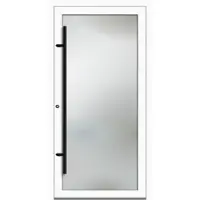 Haustuerenland.de PREMIUM Aluminium-Glas Haustür "AMY" 90 mm BLACKLINE flächenbündig Weiß RAL 9016 beidseitig innen öffnend DIN links