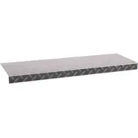 Szagato Stufenmatte aus Aluminium mattiert rechteckig, 60 x 18 cm Trittfläche (Treppenstufenmatten Treppenstufen Metall innen außen)