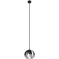 Etc-shop Hängeleuchte, Kugel, Metall Muster, schwarz, D 16 cm