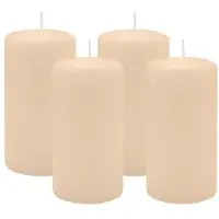 Kopschitz Kerzen 4er Set Adventskranzkerzen Champagner Ø 60 x 100 mm
