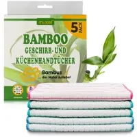 Muxel Bambus Geschirr Trockentuch Geschirrhandtücher Küchenhandtücher10 Geschirrtücher