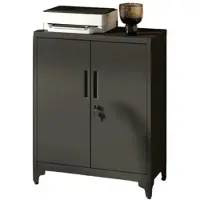 Möbel Kraft Aktenschrank , schwarz , Maße (cm): B: 80 H: 99,9