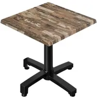 GGM Möbel WBO | Bistro Außen Tisch | B:T:H 70 x 70 x 78,5 cm | Vintage Old / Schwarz | Quadratisch | Klappbar + Zusatzgewicht