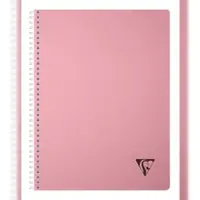 Clairefontaine 5x Linicolor ESSENCE, Spiralbuch A4, 90 Blatt kariert 90g, Doppelspiralbindung, Einband aus gerilltem PP - Rosenblüte 327124C