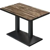 GGM Möbel BPA | Bistro Tisch | 120 x 70 x 78,5 cm | Rechteckig | Schwarzer Rand | Vintage Old / Schwarz