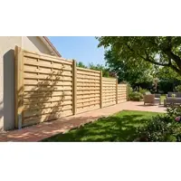 Meingartenversand.de Holzzaun Bremen 180 x 120 cm – Sichtschutzzaun aus druckimprägniertem Holz – massiver Lamellenzaun – Holzsichtschutz für den Garten