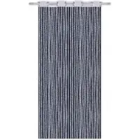 Arsvita Fadenvorhang Trennvorhang Dekoschal Gardine Metall-Optik Ösen 140 cm x 250 cm Silber