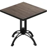 GGM Möbel BMLG | Bistro Tisch | 80 x 80 x 75 cm | Quadratisch | Schwarzer Rand | Light Wenge / Schwarz