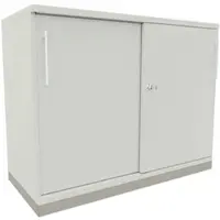 Fm Büromöbel Schiebetürenschrank »Oldenburg« 2 OH 100 cm grau, 100x78.1x44.2 cm