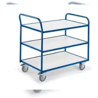 ROLLCART ESD-Tischwagen mit 3 Etagen, 790 x 490 mm, Tragkraft 250 kg