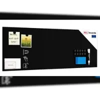 Allboards Rahmenloses SLIMboard – Kreideoberfläche – 90×30 cm + Zubehör