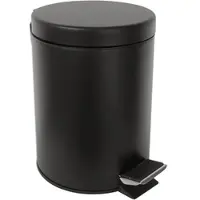 BRILLANTBAD BARK Abfalleimer Messing Schwarz "Soft Close" 170x170x255 mm, 3 Ltr für Bad & Küche >> Freistehend anwendbar