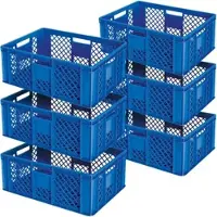 BRB-Lagertechnik BRB 6 Euroboxen / Bäckerkisten, LxBxH 600 x 400 x 240 mm, blau, lebensmittelecht