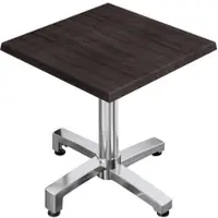 GGM Möbel WBO | Bistro Außen Tisch | B:T:H 70 x 70 x 78,5 cm | Wenge / Aluminium | Quadratisch | Klappbar + Zusatzgewicht