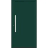 Haustuerenland.de RC2 Aluminium Haustür nach Maß "MARIT" 60 mm Moosgrün RAL 6005 beidseitig innen öffnend DIN links
