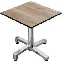 GGM Möbel CPBC | HPL Bistro Tisch | B:T:H 60 x 60 x 78 cm | Eiche / Aluminium | Klappbar + Zusatzgewicht | Quadratisch