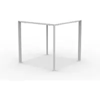 Vermobil Robuster Gartentisch Fox 80x80 cm weiß BCU