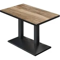GGM Möbel BPA | Bistro Tisch | 120 x 70 x 78,5 cm | Rechteckig | Schwarzer Rand | Sheesham / Schwarz