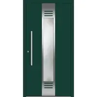 Haustuerenland.de Aluminium Haustür RC2 "NINA" 78 mm Moosgrün RAL 6005 beidseitig innen öffnend DIN links