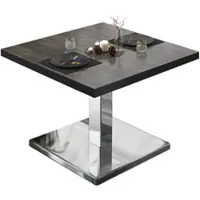 GGM Möbel BM | Bistro Loungetisch | B:T:H 60 x 60 x 41 cm | Wenge / Edelstahl