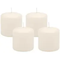 Kopschitz Kerzen 4er Set Adventskranzkerzen Elfenbein Ø 60 x 80 mm