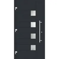 Haustuerenland.de Haustür RC3 "HENRIKE" 79 mm Anthrazit RAL 7016 beidseitig außen öffnend DIN links