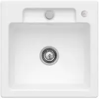 Villeroy & Boch Keramikspüle 33452FRW, Siluet 50 S flat Flächenbündige Spüle - inkl.