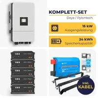 HUSATECH Deye Hybrid-Wechselrichter SUN-15K-SG05LP3 mit 5 x Pylontech US5000 1-C | 3-phasig | 15 kW | 24 kWh