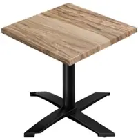 GGM Möbel WTG | Bistro Außen Tisch | B: T: H: 60 x 60 x 75,5 cm | Sheesham / Schwarz | Quadratisch | Zusatzgewicht