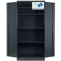 Proregal Stahlschrank BEE mit 10 lackierten Fachböden | HxBxT 195x92x60cm | Anthrazit-Anthrazit | Werkstattschrank Werkzeugschrank Aktenschrank