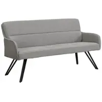 ByLiving Sitzbank "Tino", grau (hellgrau, schwarz), B:160cm H:94cm T:67cm, Stoff, Sitzbänke, Sitzbank, mit Federkernpolsterung in 140 oder 160cm, hochwertige Polsterbezüge