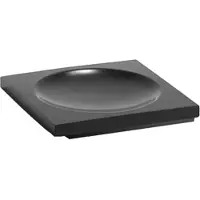 BRILLANTBAD MAX Seifenablage Polyresin Schwarz 95x15x95 mm für Bad & Küche >> Freistehend anwendbar