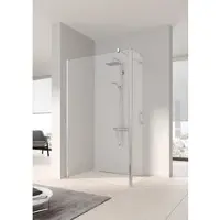 Kermi Duschdesign Walk-In-Duschkabine WALK-IN Wall mit beweglichem Flügel links „PEGA“ Glas SR Arena C, Profile Silber Hochglanz, BV: 1075 - 1100 mm GAK: 1060 - 1085 mm WE: 1085 - 1110 mm H: 2000 mm