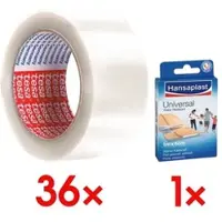 TESA 36x Packband »4124« 50 mm breit inkl. Pflaster »Universal« weiß
