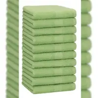 Betz 10 Stück Handtücher PREMIUM 100% Baumwolle Größe 50x100 cm Farbe apfelgrün