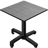 GGM Möbel CPBC | HPL Bistro Tisch | B:T:H 60 x 60 x 78 cm | Beton / Aluminium Schwarz | Zusatzgewicht | Quadratisch