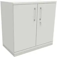Fm Büromöbel Aktenschrank abschließbar für 2 Ordnerhöhen Breite 80 cm »Oldenburg« grau, 80x78.1x44.2 cm