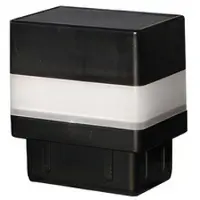 Meingartenversand.de Solar LED Pfostenkappe mit Akkus - Schwarz / Weiß - 6 x 4 cm - aus Kunststoff / LED Pfostenabdeckung - LED Beleuchtung für Doppelstabmatten Pfosten