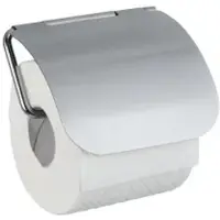 Wenko Toilettenpapierhalter mit Deckel Osimo, Static-Loc Plus 24874100 , Maße (B x H x T): 13 x 13,5 x 3 cm