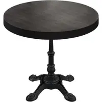 GGM Möbel BPR | Bistro Tisch | Ø 60 x 77 cm | Rund | Schwarzer Rand | Wenge / Schwarz