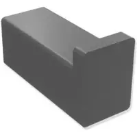 Hewi System 900 Q Einzelhaken 900Q90.00060SC pulverbeschichtet dunkelgrau perlglimmer tiefmatt, aus Edelstahl, 15x20x38mm