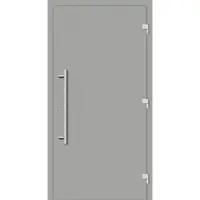 Haustuerenland.de Haustür RC3 "GESA" 79 mm Weißaluminium RAL 9006 außen öffnend DIN rechts