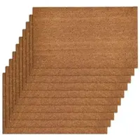 Amagohome Kokosmatte 10er Set Türvorleger Schmutzfangmatte Fußmatte Fußabtreter einfarbig für Haustür : 40 x 60 cm
