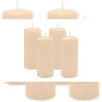 Kopschitz Kerzen 4er Set Stumpenkerzen/Adventskranzkerzen Champagner Ø 50 x 120 mm
