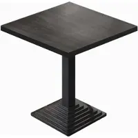 GGM Möbel BPY | Bistro Tisch | 80 x 80 x 78,5 cm | Quadratisch | Schwarzer Rand | Wenge / Schwarz