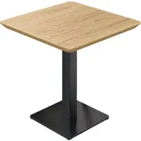 GGM Möbel LM | Bistro Tisch | 80 x 80 cm | H 74 cm | Eiche | Gestell: Schwarz