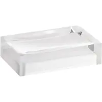 BRILLANTBAD BISTA Seifenablage Polyresin Weiß 110x30x70 mm für Bad & Küche >> Freistehend anwendbar