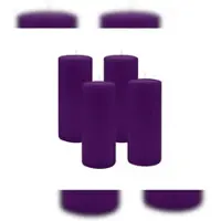 Kopschitz Kerzen 4er Set Stumpenkerzen/Adventskranzkerzen Violett Ø 40 x 200 mm