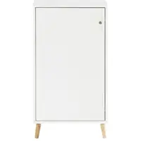 Proregal Möbelpartner Aktenschrank Jaguar Small | HxBxT 92,6x51x41cm | 2 Fächern & 1 Flügeltür | Weiß | Büroschrank von