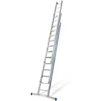 Mauderer Alutechnik Mauderer Bavaria Schiebeleiter 925 mit Klapptraverse 3x12 verstärkte Dreikantsprossen